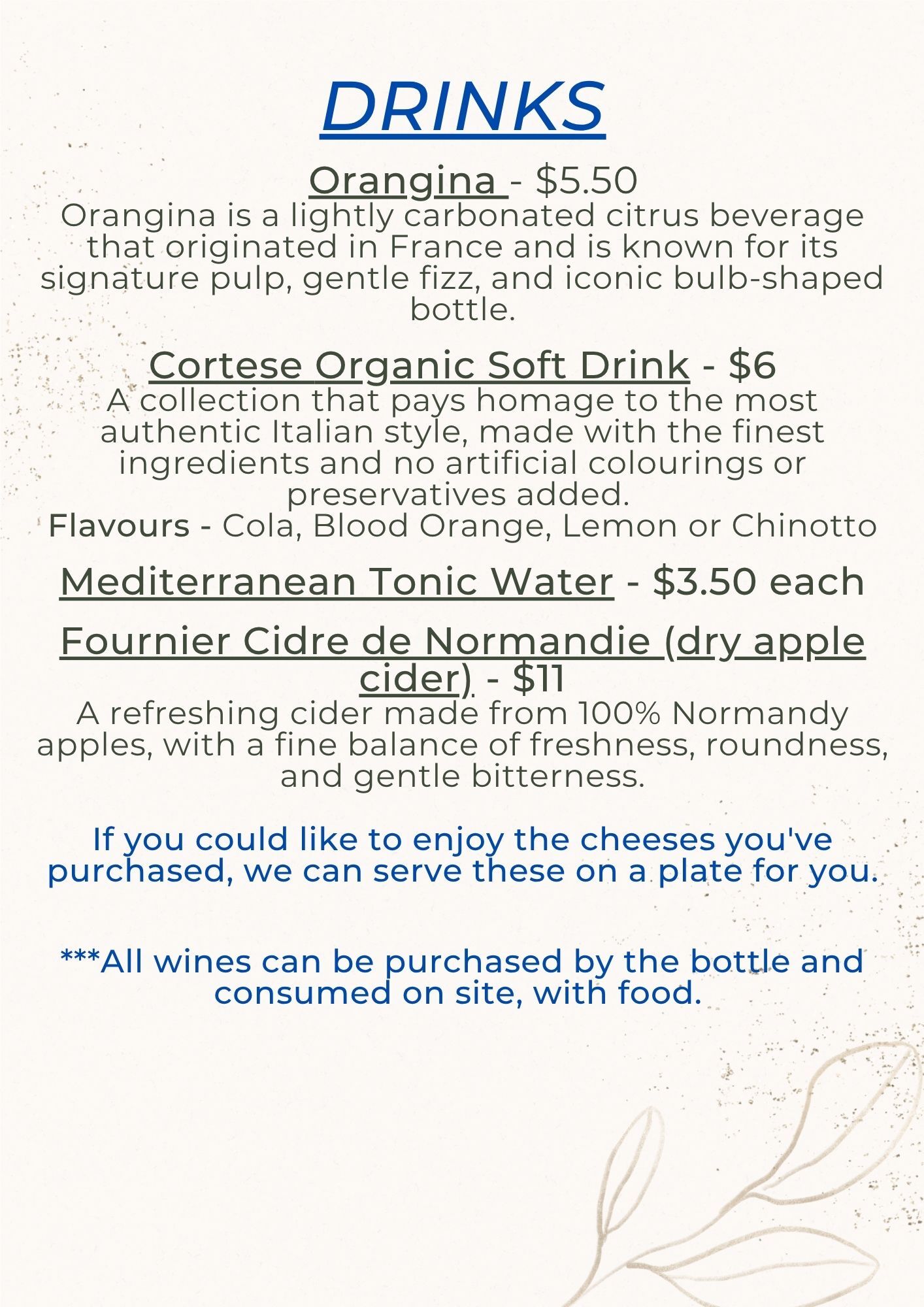 Le Fromage Yard sandwich lunch menu July 2026 - page 2